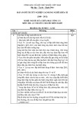 Đáp án đề thi tốt nghiệp cao đẳng nghề khóa 3 (2009-2012) - Nghề: Nguội sửa chữa máy công cụ - Môn thi: Lý thuyết chuyên môn nghề - Mã đề thi: DA SCMCC-LT46
