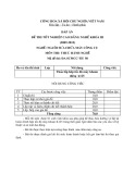 Đáp án đề thi tốt nghiệp cao đẳng nghề khóa 3 (2009-2012) - Nghề: Nguội sửa chữa máy công cụ - Môn thi: Thực hành nghề - Mã đề thi: ĐA SCMCC-TH50