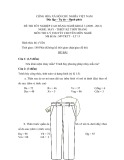 Đề thi tốt nghiệp cao đẳng nghề khóa 3 (2009-2012) - Nghề: May-Thiết kế thời trang - Môn thi: Lý thuyết chuyên môn nghề - Mã đề thi: MVTKTT–LT11