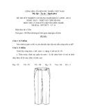 Đề thi tốt nghiệp cao đẳng nghề khóa 3 (2009-2012) - Nghề: May-Thiết kế thời trang - Môn thi: Lý thuyết chuyên môn nghề - Mã đề thi: MVTKTT–LT16