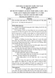 Đáp án đề thi tốt nghiệp cao đẳng nghề khóa 3 (2010-2012) - Nghề: Quản trị doanh nghiệp vừa và nhỏ - Môn thi: Lý thuyết chuyên môn nghề - Mã đề thi: ĐA QTDNVVN-LT22