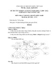 Đề thi tốt nghiệp cao đẳng nghề khóa 3 (2009-2012) - Nghề: Quản trị cơ sở dữ liệu - Môn thi: Lý thuyết chuyên môn nghề - Mã đề thi: QTCSDL-LT11 (kèm đáp án)