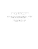 Đề thi tốt nghiệp cao đẳng nghề khóa 3 (2009-2012) - Nghề: Quản trị cơ sở dữ liệu - Môn thi: Thực hành nghề - Mã đề thi: QTCSDL-TH10