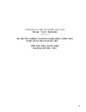 Đề thi tốt nghiệp cao đẳng nghề khóa 3 (2009-2012) - Nghề: Quản trị cơ sở dữ liệu - Môn thi: Thực hành nghề - Mã đề thi: QTCSDL-TH17