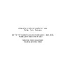 Đề thi tốt nghiệp cao đẳng nghề khóa 3 (2009-2012) - Nghề: Quản trị cơ sở dữ liệu - Môn thi: Thực hành nghề - Mã đề thi: QTCSDL-TH20