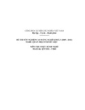 Đề thi tốt nghiệp cao đẳng nghề khóa 3 (2009-2012) - Nghề: Quản trị cơ sở dữ liệu - Môn thi: Thực hành nghề - Mã đề thi: QTCSDL-TH40