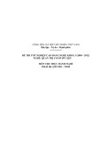 Đề thi tốt nghiệp cao đẳng nghề khóa 3 (2009-2012) - Nghề: Quản trị cơ sở dữ liệu - Môn thi: Thực hành nghề - Mã đề thi: QTCSDL-TH45