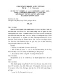 Đề thi tốt nghiệp cao đẳng nghề khóa 3 (2009-2012) - Nghề: Quản trị doanh nghiệp vừa và nhỏ - Môn thi: Lý thuyết chuyên môn nghề - Mã đề thi: QTDNVVN-LT43