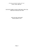 Đề thi tốt nghiệp cao đẳng nghề khóa 3 (2009-2012) - Nghề: Quản trị mạng máy tính - Môn thi: Thực hành nghề - Mã đề thi: QTMMT-TH37