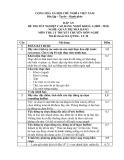 Đáp án đề thi tốt nghiệp cao đẳng nghề khóa 3 (2009-2012) - Nghề: Quản trị nhà hàng - Môn thi: Lý thuyết chuyên môn nghề - Mã đề thi: ĐA QTNH-LT30