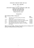 Đề thi tốt nghiệp cao đẳng nghề khóa 3 (2009-2012) - Nghề: Quản trị nhà hàng - Môn thi: Thực hành nghề - Mã đề thi: ĐA QTNH-TH50