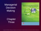 Lecture Management: Leading and collaborating in a competitive world - Chapter 3: Managerial decision making