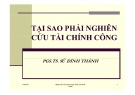 Bài giảng Nhập môn Tài chính công: Chương mở đầu - PGS.TS. Sử Đình Thành