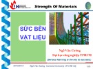 Bài giảng Sức bền vật liệu: Chương 3 - ThS. Ngô Văn Cường