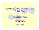 Bài giảng Dinh dưỡng và thức ăn thủy sản: Chương 1 - TS. Ngô Hữu Toàn