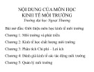 Bài giảng Kinh tế môi trường: Chương 1 - Nguyễn Thị Thanh Huyền