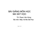 Bài giảng môn Ma sát học - TS. Phạm Văn Hùng