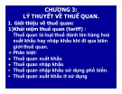 Bài giảng Kinh tế quốc tế - Chương 3: Lý thuyết về thuế quan