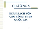 Bài giảng Đầu tư quốc tế: Chương 5 - Huỳnh Thị Thúy Giang