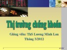 Bài giảng Thị trường chứng khoán: Phần 2 - ThS. Lương Minh Lan