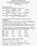 Đề thi thử vào lớp 10 THPT lần 3 môn Tiếng Anh - Trường THPT chuyên Sư phạm