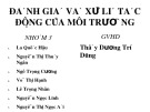 Bài thuyết trình: Đánh giá và xử lí tác động của môi trường