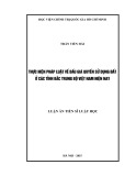 Luận án Tiến sĩ Luật học: Thực hiện pháp luật về đấu giá quyền sử dụng đất ở các tỉnh Bắc Trung Bộ Việt Nam hiện nay