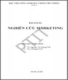 Bài giảng Nghiên cứu marketing: Phần 1