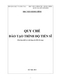 Quy chế đào tạo trình độ Tiến sĩ