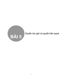 Bài giảng Bài 5: Quyền tác giả và quyền liên quan