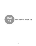 Bài giảng Bài 10: Kiểm toán sở hữu trí tuệ