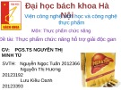 Bài thuyết trình: Thực phẩm chức năng hỗ trợ giải độc gan