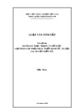 Tóm tắt luận văn: Đánh giá thực trạng và đề xuất giải pháp góp phần phát triển kinh tế, xã hội các huyện miền núi