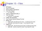 Lecture Introduction to programming with Java - Chapter 15: Files