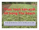 Bài giảng Thực hành sản xuất tốt trong thu hoạch