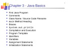 Lecture Introduction to programming with Java - Chapter 3: Java basics