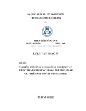 Luận văn Thạc sĩ: Nghiên cứu ứng dụng công nghệ xử lý nước thải sinh hoạt bằng phương pháp giá thể sinh học di động (MBBR)