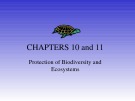 Lecture Environmental science - Chapter 10 and 11: Protection of biodiversity and ecosystems