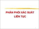 Bài giảng Phân phối xác suất liên tục - Cao Hào Thi