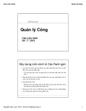 Bài giảng Quản lý công: Các liên minh - Nguyễn Hữu Lam