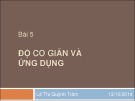 Bài giảng Bài 5: Độ co giãn và ứng dụng - Lê Thị Quỳnh Trâm