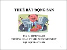 Bài giảng Thuế bất động sản - Jay K. Rosengard