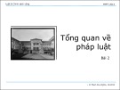 Bài giảng Bài 2: Tổng quan về pháp luật - Phạm Duy Nghĩa