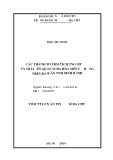 Tóm tắt Luận án Tiến sĩ Địa chất: Các thành tạo trầm tích tầng mặt và mối liên quan với địa hóa môi trường trên địa bàn tỉnh Ninh Bình