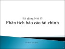 Bài giảng 14&15: Phân tích báo cáo tài chính - Đỗ Thiên Anh Tuấn