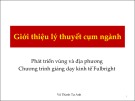 Bài giảng Giới thiệu lý thuyết cụm ngành - Vũ Thành Tự Anh