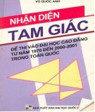 Chủ đề Nhận diện tam giác - Tuyển tập Đề thi vào Đại học, Cao đẳng từ năm 1970 đến 2000-2001 toàn quốc: Phần 1