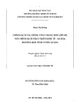 Luận văn Thạc sĩ Kinh tế: Chính sách tài chính công trong mối quan hệ với chính sách phát triển kinh tế - xã hội, trường hợp tỉnh Tuyên Quang