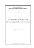 Luận văn Thạc sĩ Kinh tế: Các yếu tố ảnh hưởng đến tỷ lệ tử vong trẻ em ở nông thôn Việt Nam