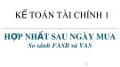 Bài thuyết trình: Hợp nhất sau ngày mua so sánh FASB và VAS